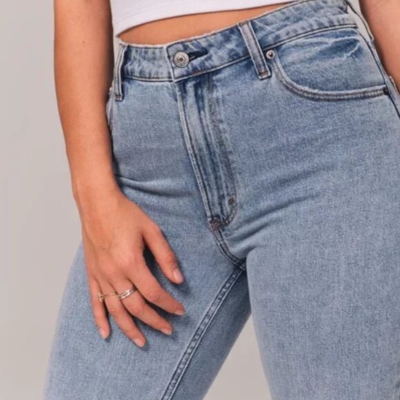 NWT* 30xLong Abercrombie The Skinny Hi-Rise Curve Love Jeans SAME DAY SHIPPING! - Picture 7 of 7